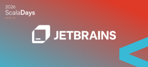 white logo of JetBrains on red and blue background