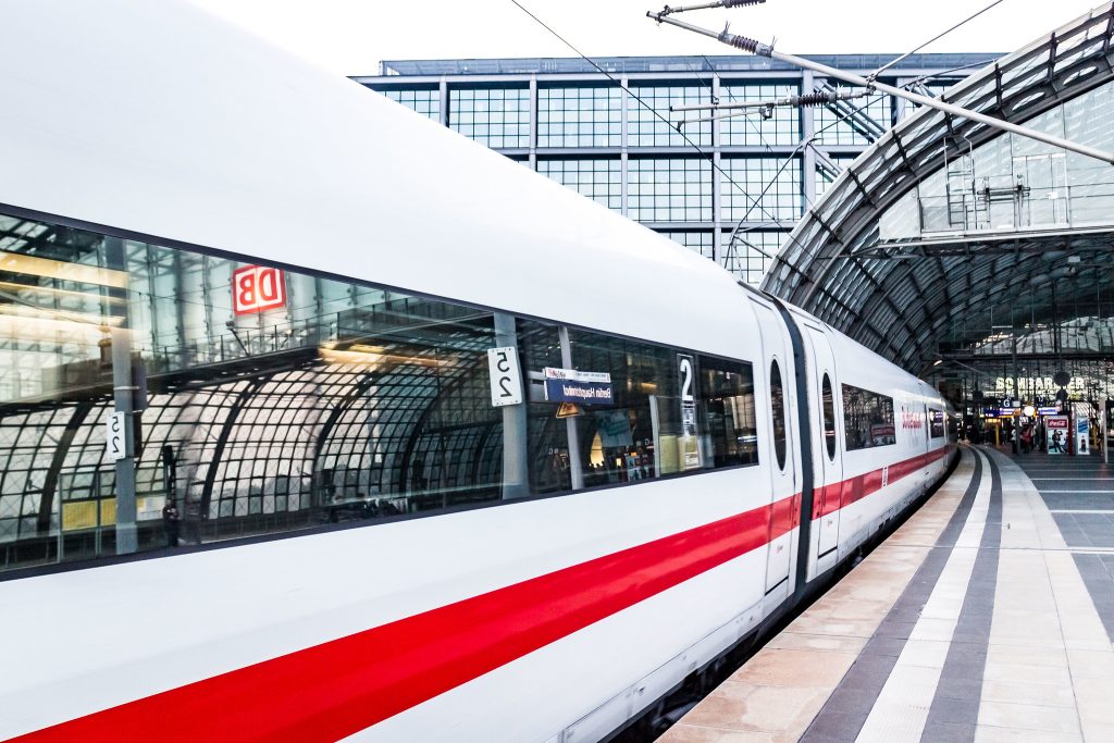 An ICE train at Berlin Main Station